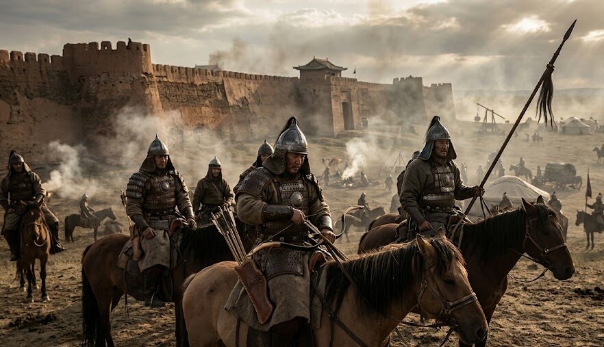 mongolia empire mongolia empire: Mongol forces conducting a historic siege during the expansion of their empire.